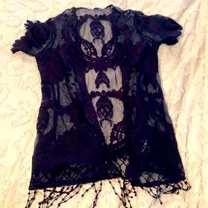 Lace short sleeve cover